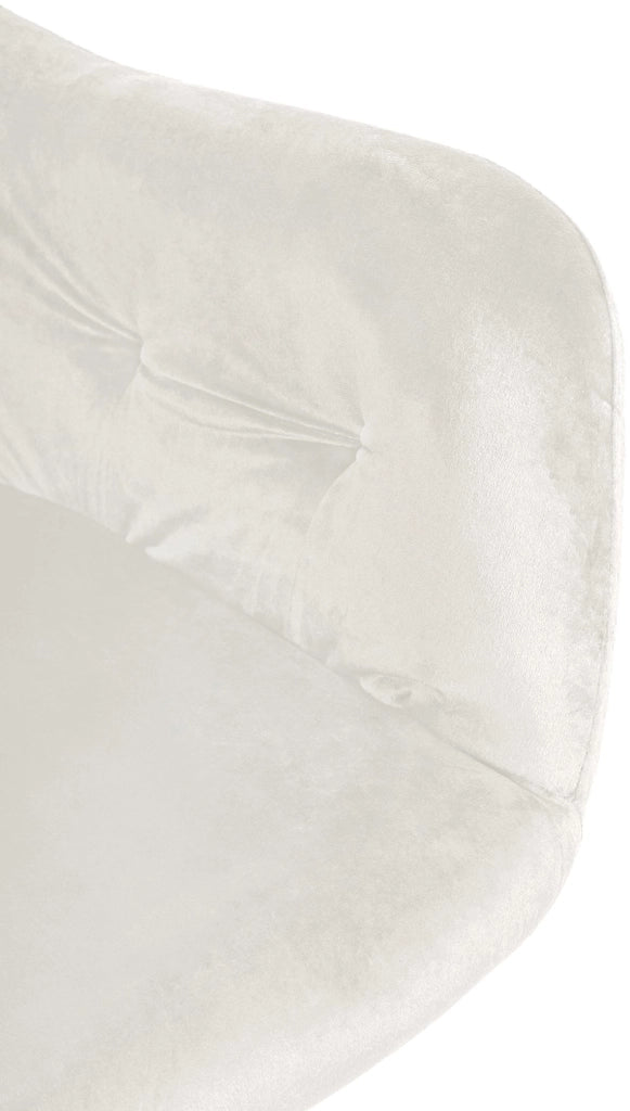 Sedia da pranzo Stanley Velvet crema