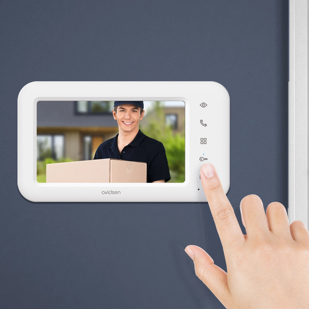 Videocitofono a 2 fili WIFI Monofamiliare - Schermo 7'' a colori con visione notturna - Elia smart