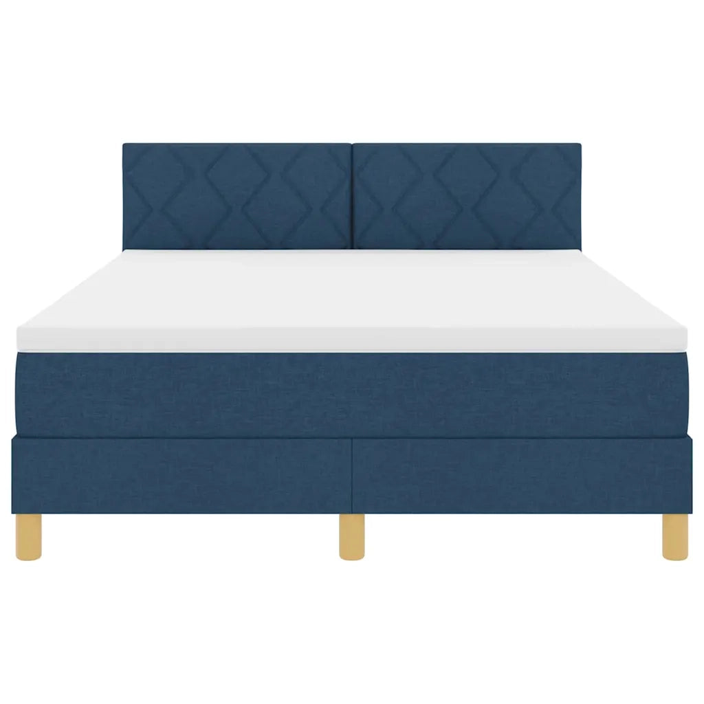 Letto a molle con materasso Blu 140 x 200 cm Tessuto 3342526