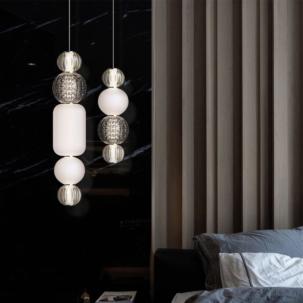 Maytoni Sospensione contemporanea Collar 1 luce LED integrato cromo metallo vetro trasparente