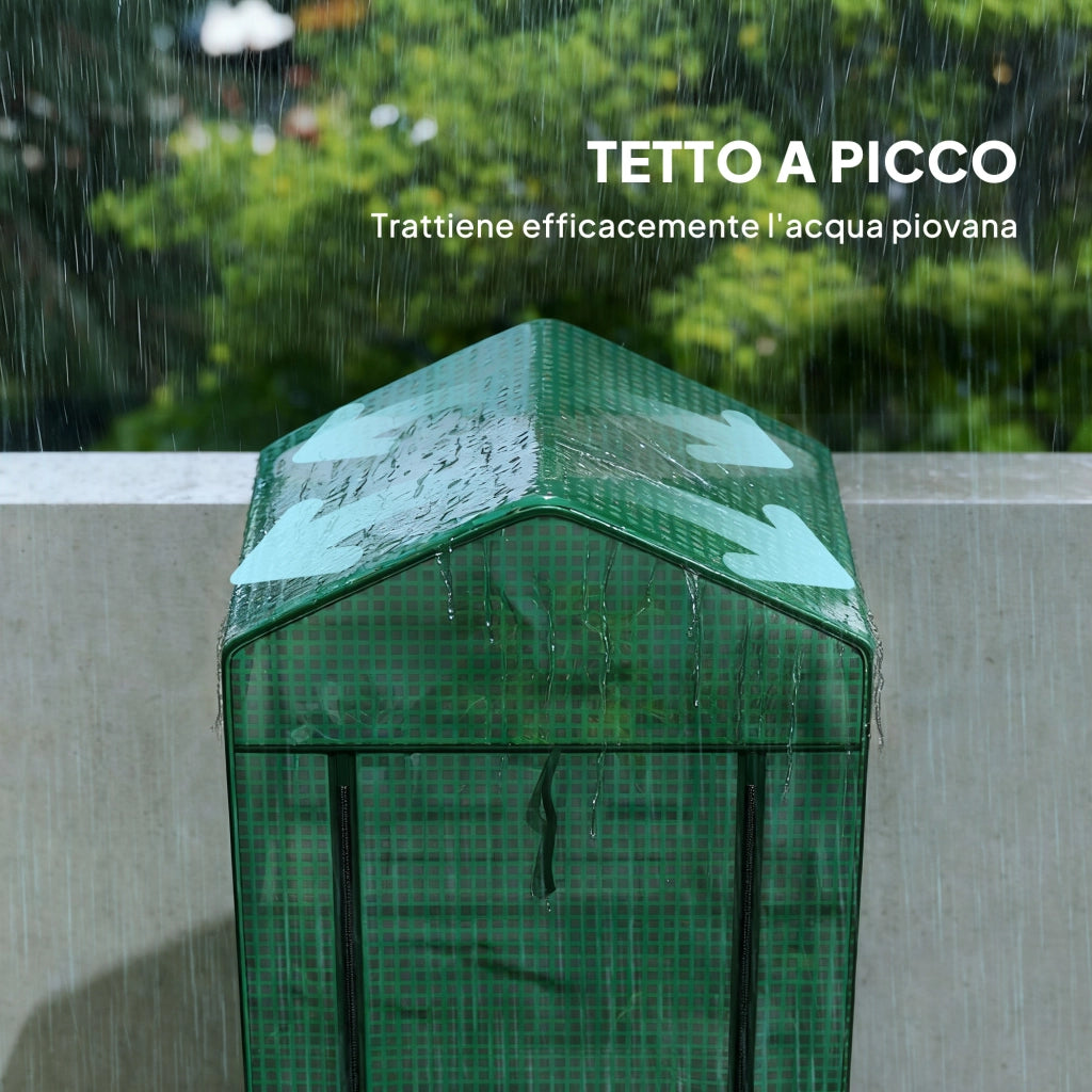 Serra da Giardino a Livelli ¨C zephmum ¨C Verde Acciaio PE 69x49x193 cm