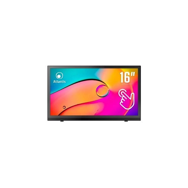 Monitor atlantis touch led 15,6 wide a05-t16a-vhm 1920x1080 15ms 255/204 cd/m² 700:1 (10m:1) vesa mm vga hdmi 10 tocchi