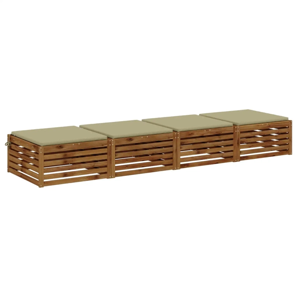 Cuscini per Sedia in 4 Pezzi SOEST 4 pz 100% Poliestere 944588