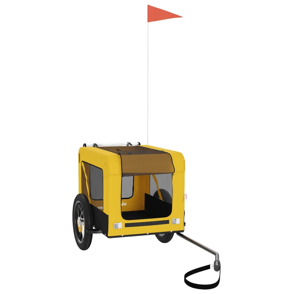 Rimorchio da Bici per Animali Giallo e Nero Oxford e Ferro CFW5499121
