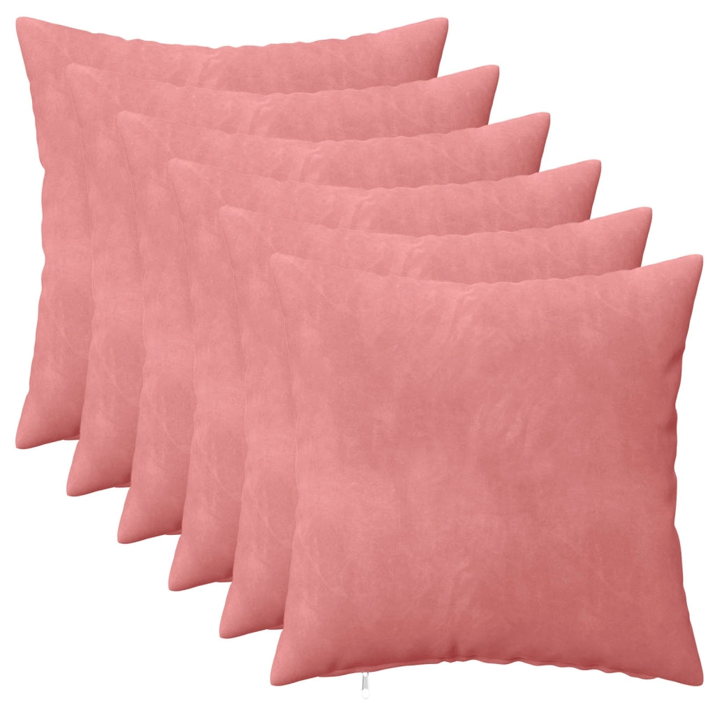 Cuscino con cuscino HEERLEN 6 pz Rosa Velluto 924162
