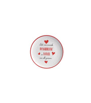 Piatto Bonbons in ceramica per dolce 28 cm con scritta date una seconda possibilit… ai dolci non alle persone.