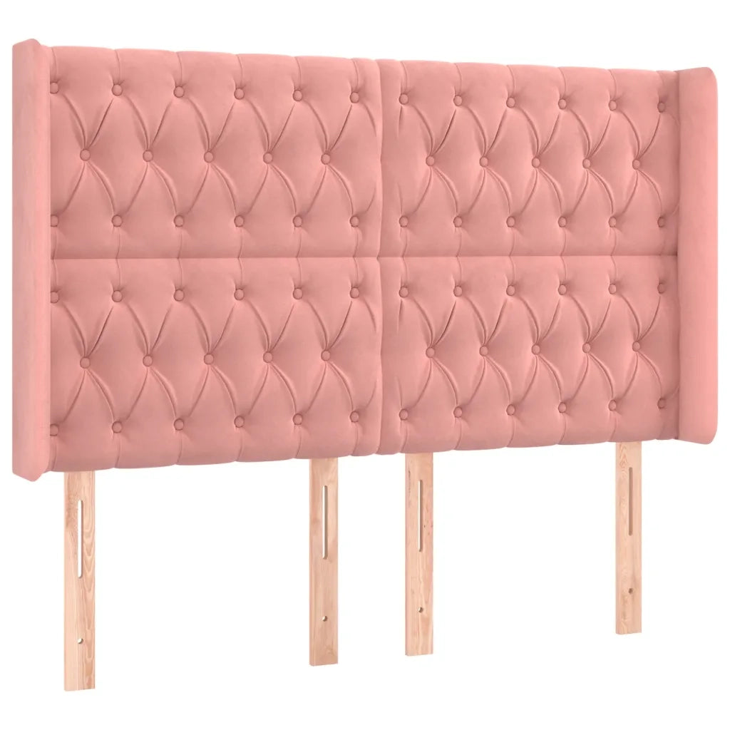 Testiera a LED rosa 147x16x118/128 cm in Vellutocod mxl 97918