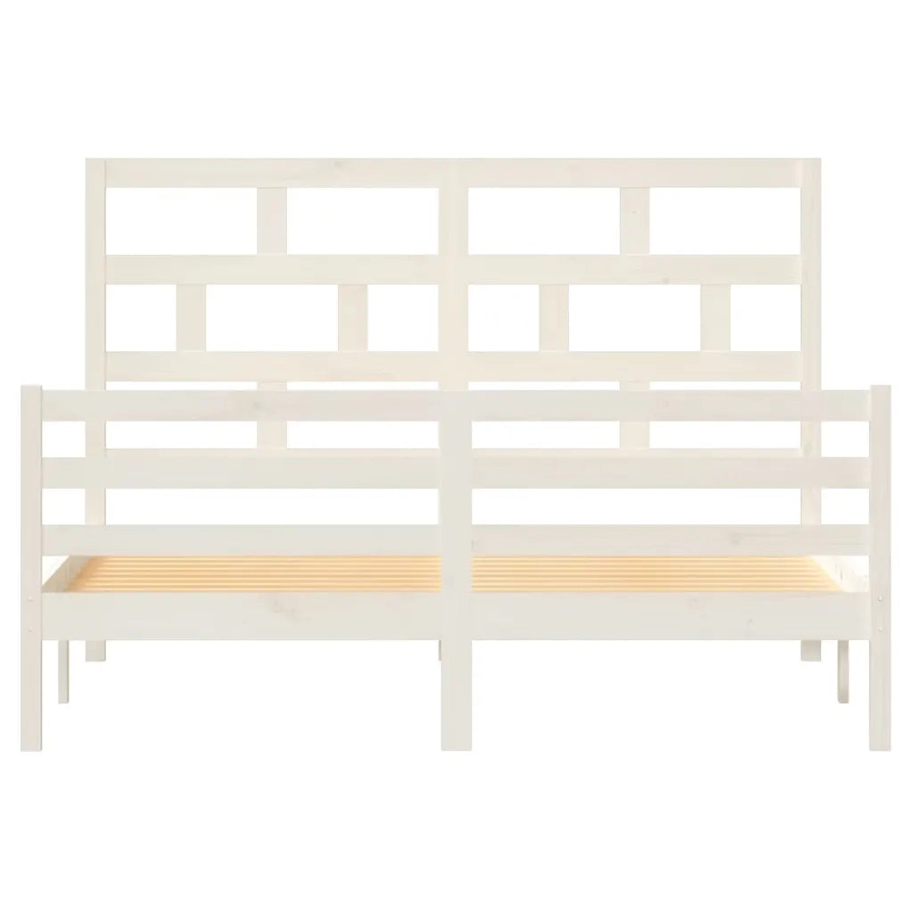 Giroletto Bianco in Legno Massello di Pino 160x200 cm cod mxl 64269