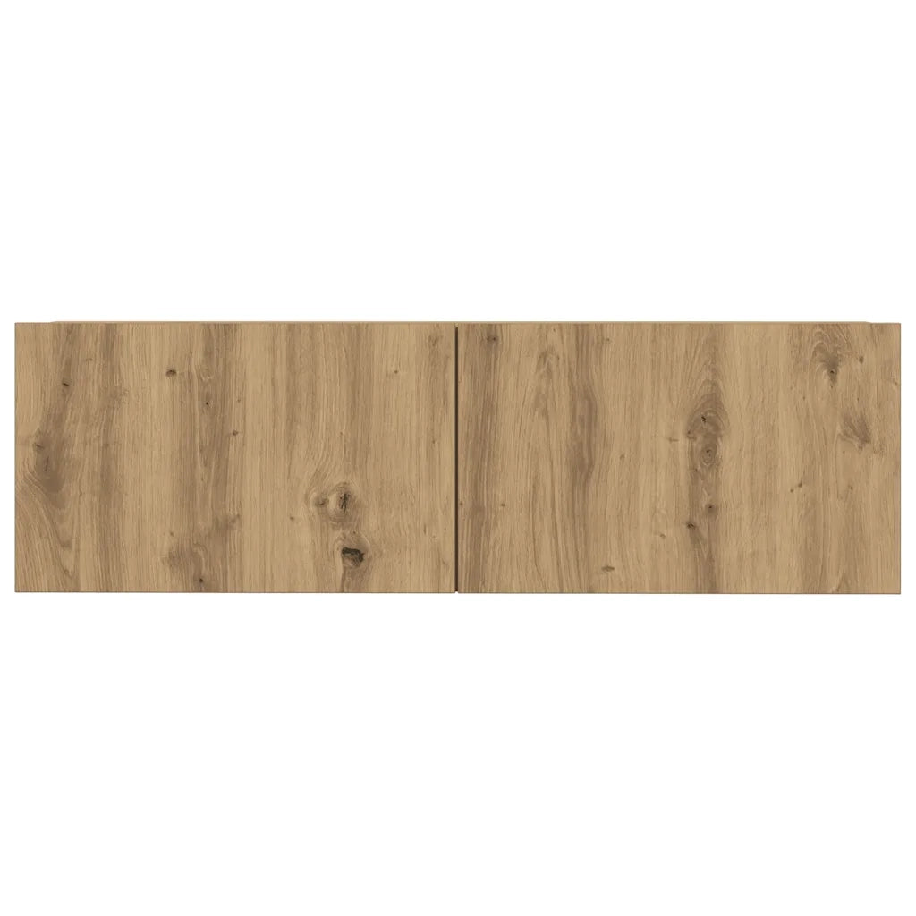 vidaXL Set Mobile TV 7 pz Montato a Parete Rovere in Legno Multistrato