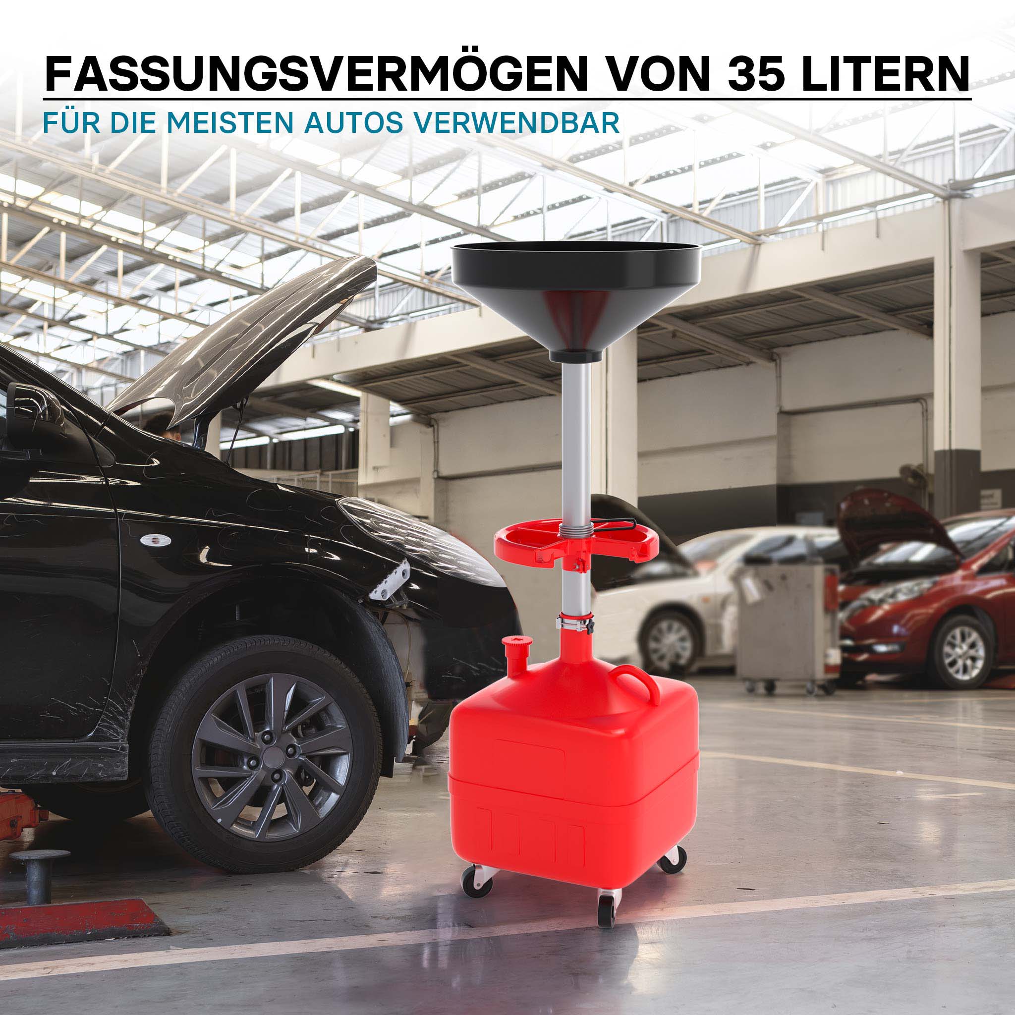 Recuperatore olio esausto con serbatoio di raccolta 35L Carrello per recupero olio