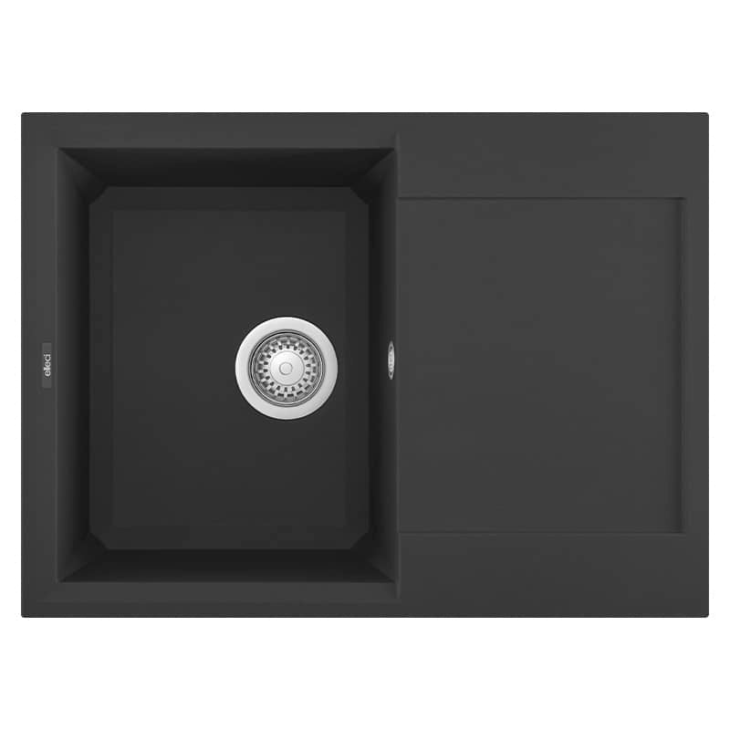 Lavello Elleci Incasso 1 vasca 68x50 Easy 135 Granitek Nero LGY13540