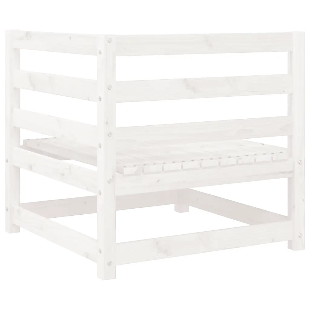 Set Salotto da Giardino 5 pz Bianco in Legno Massello di Pino 3299385