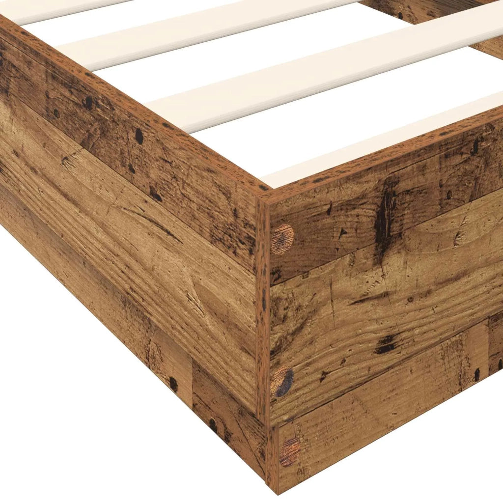 Struttura letto a pavimento Legno antico 80 x 200 cm 8009070