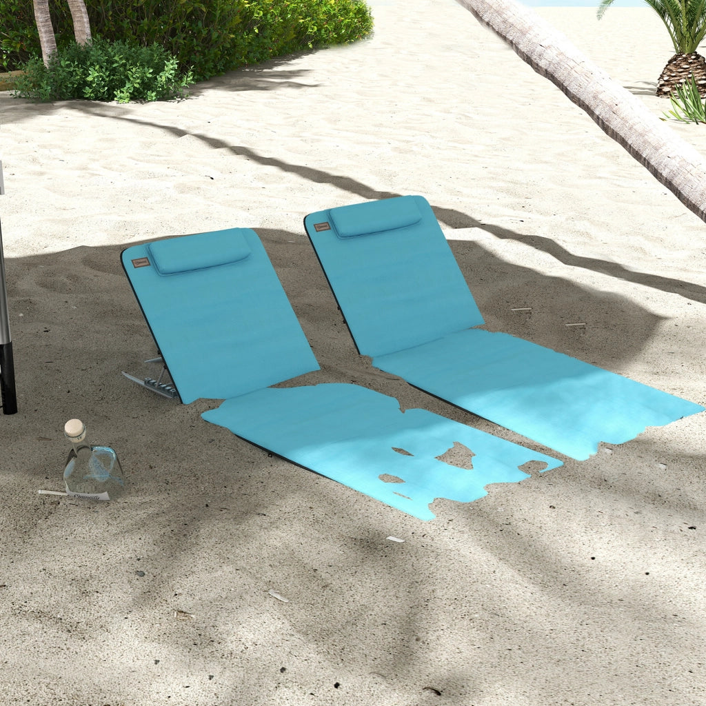 Divano 2 posti reclinabile ¨C zephmum ¨C 134x48x33-43 cm blu