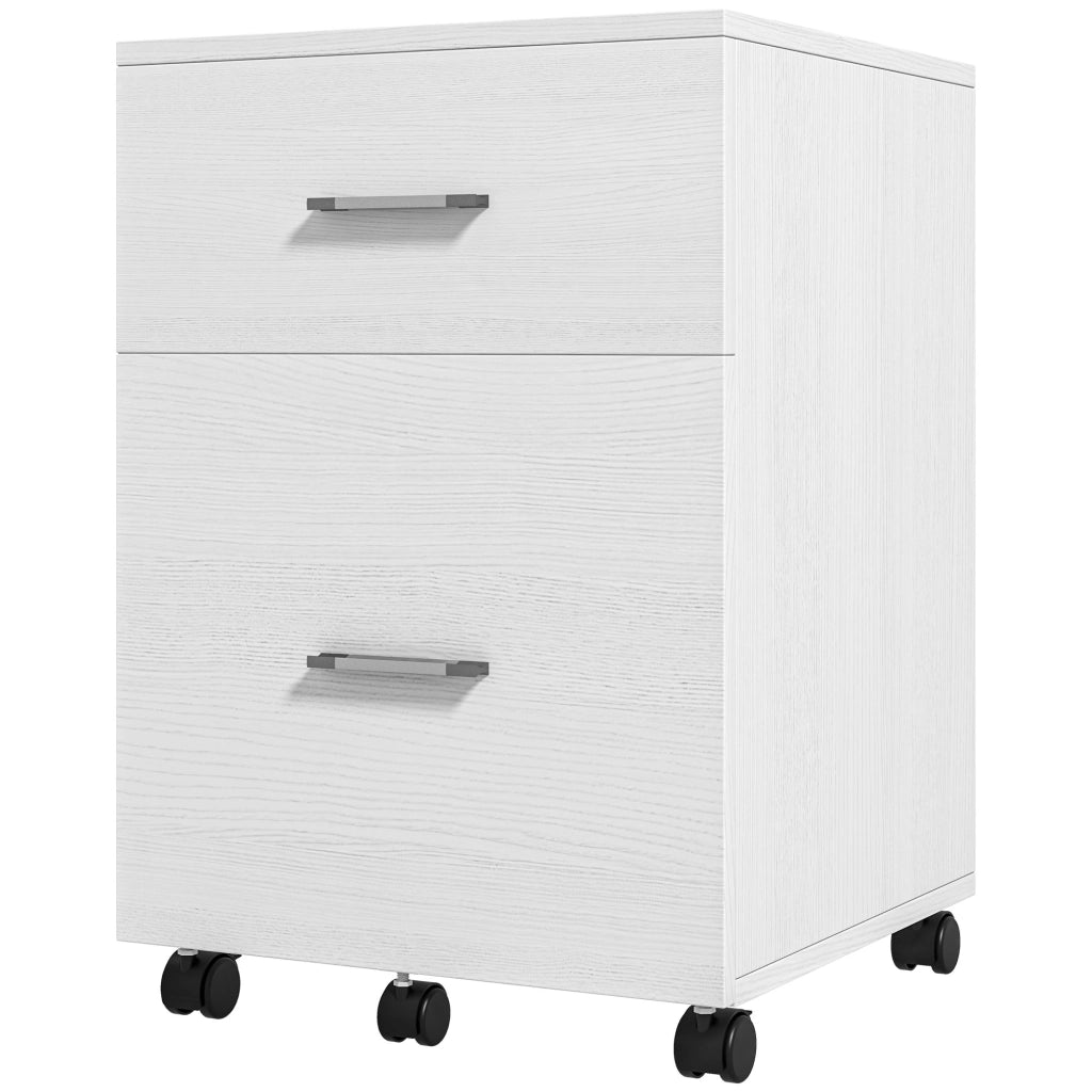 Scrivania con cassettiera ¨C zephmum ¨C 39,5x39x58,5 cm bianco