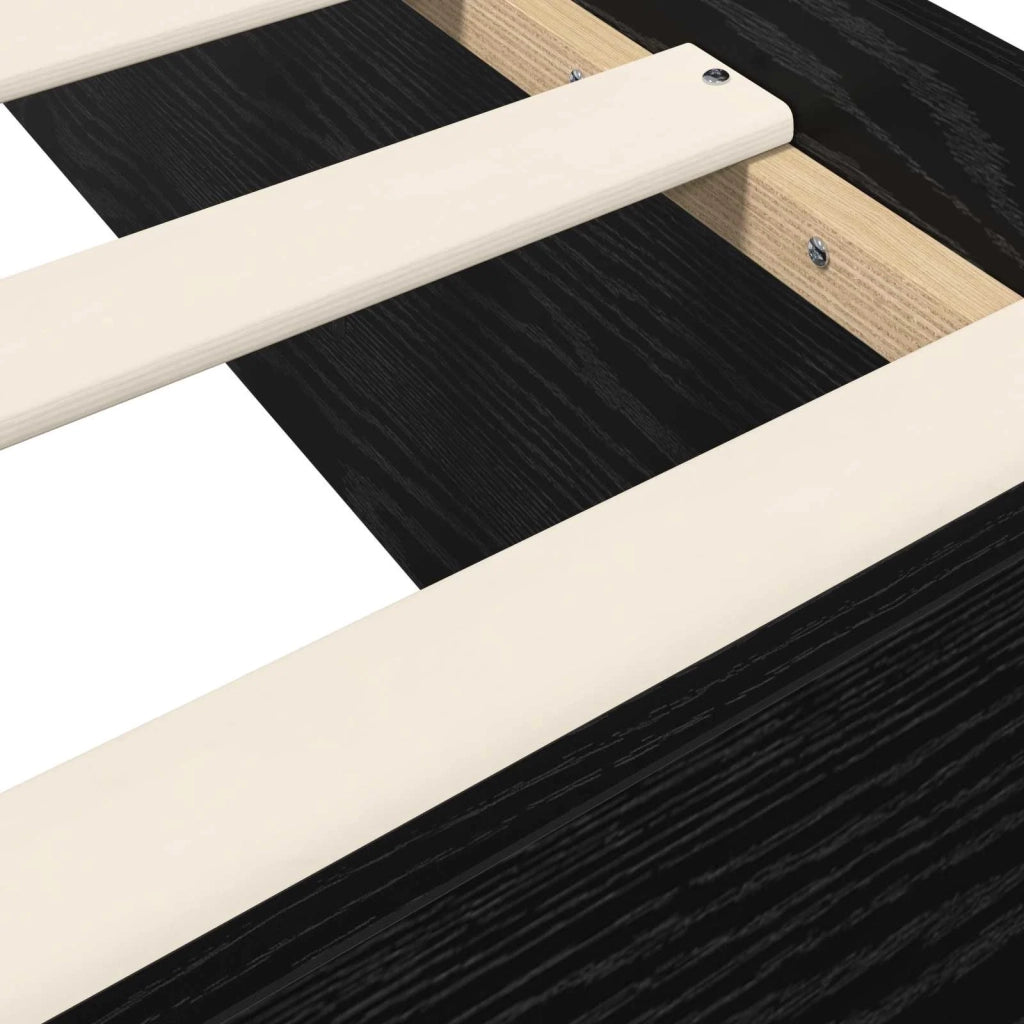 Struttura letto a pavimento Rovere Nero 80 x 200 cm 3429547