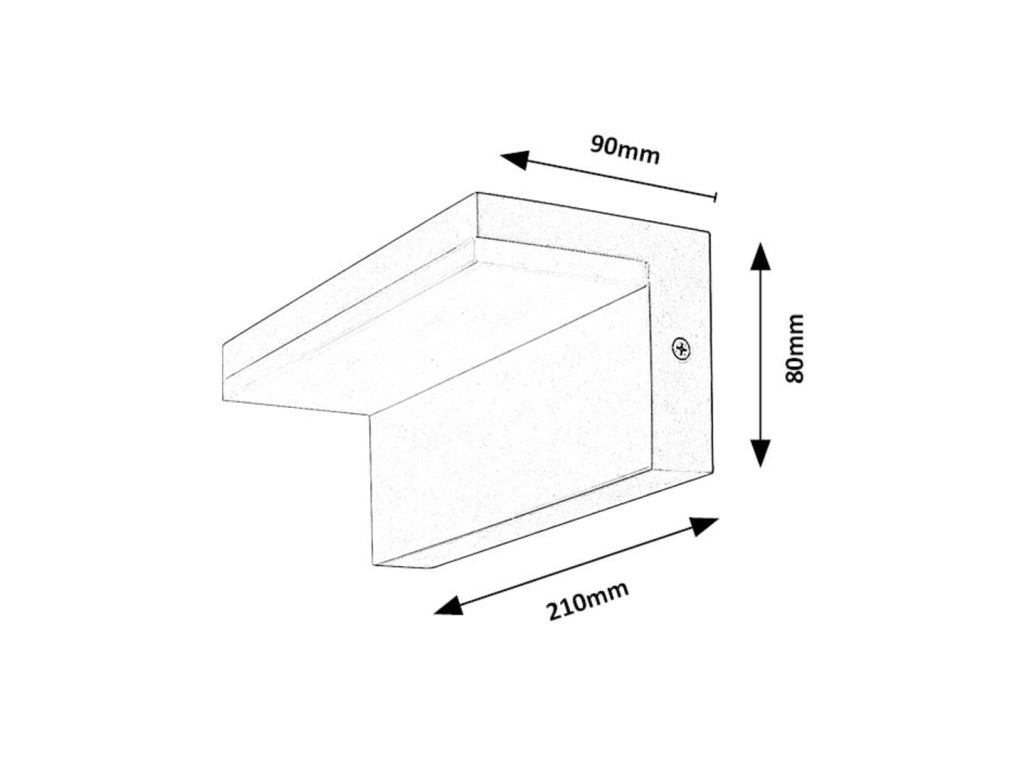 Applique esterna moderna bianca LED 10W 4000K IP54