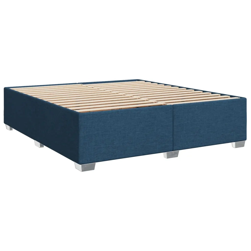 Giroletto a Molle con Materasso Blu 180x200 cm in Tessuto