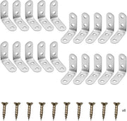 Viti di Angolo in Acciaio Inox - Forma L - 20 Pezzi