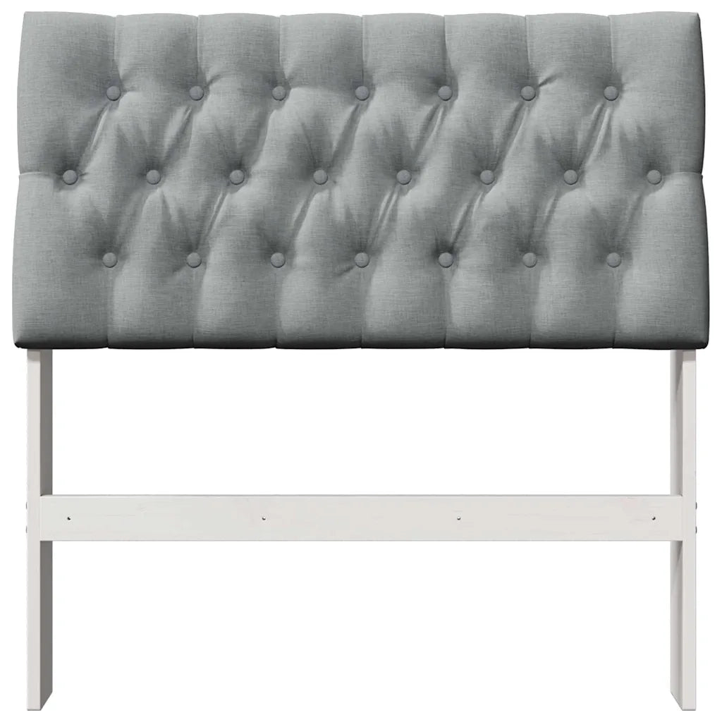 Testiera imbottita Grigio chiaro 90 cm Pino massello 879363