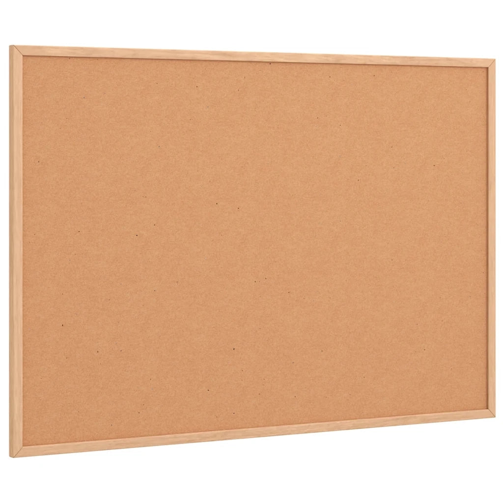 vidaXL Tavola in Sughero con Cornice Legno Massello di Pino 80x55 cm