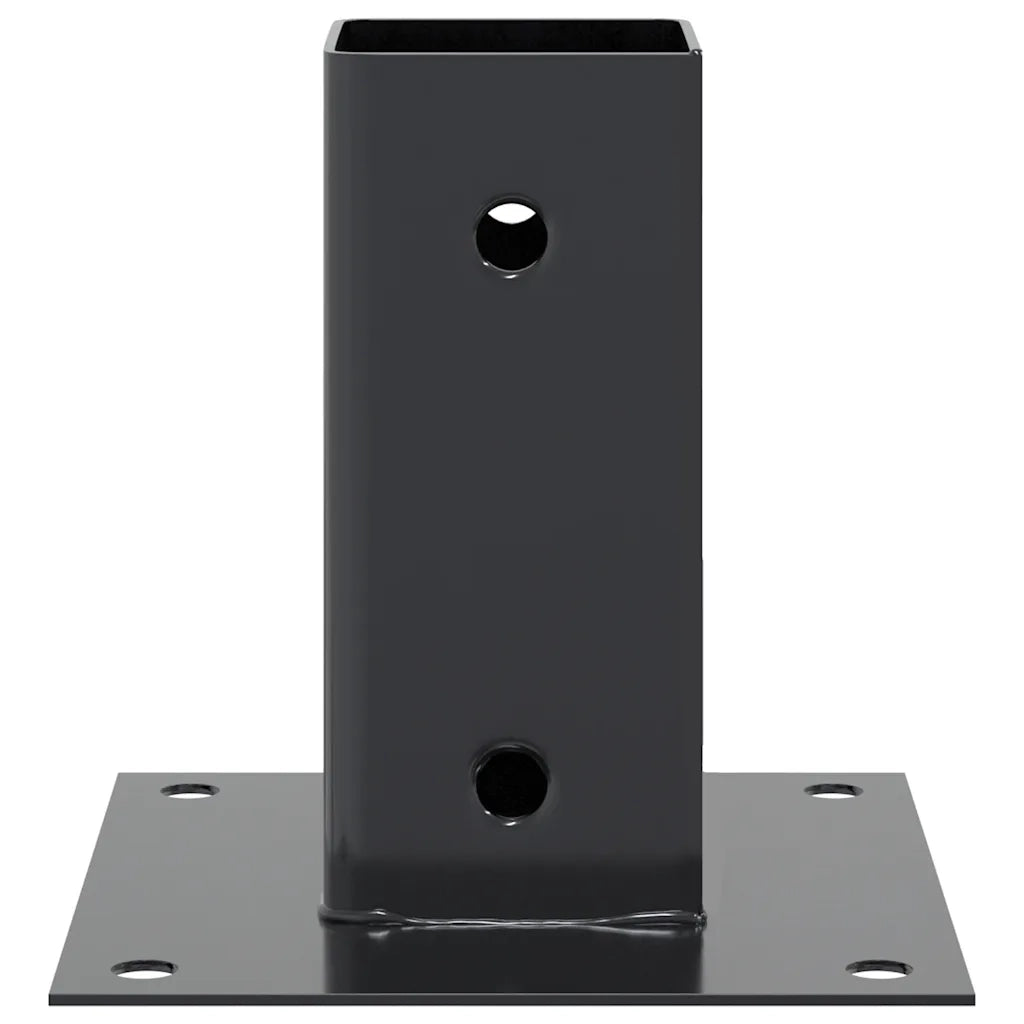 vidaXL Basi per Pali Quadrati 12 pz 71x71mm Acciaio Verniciato Polvere