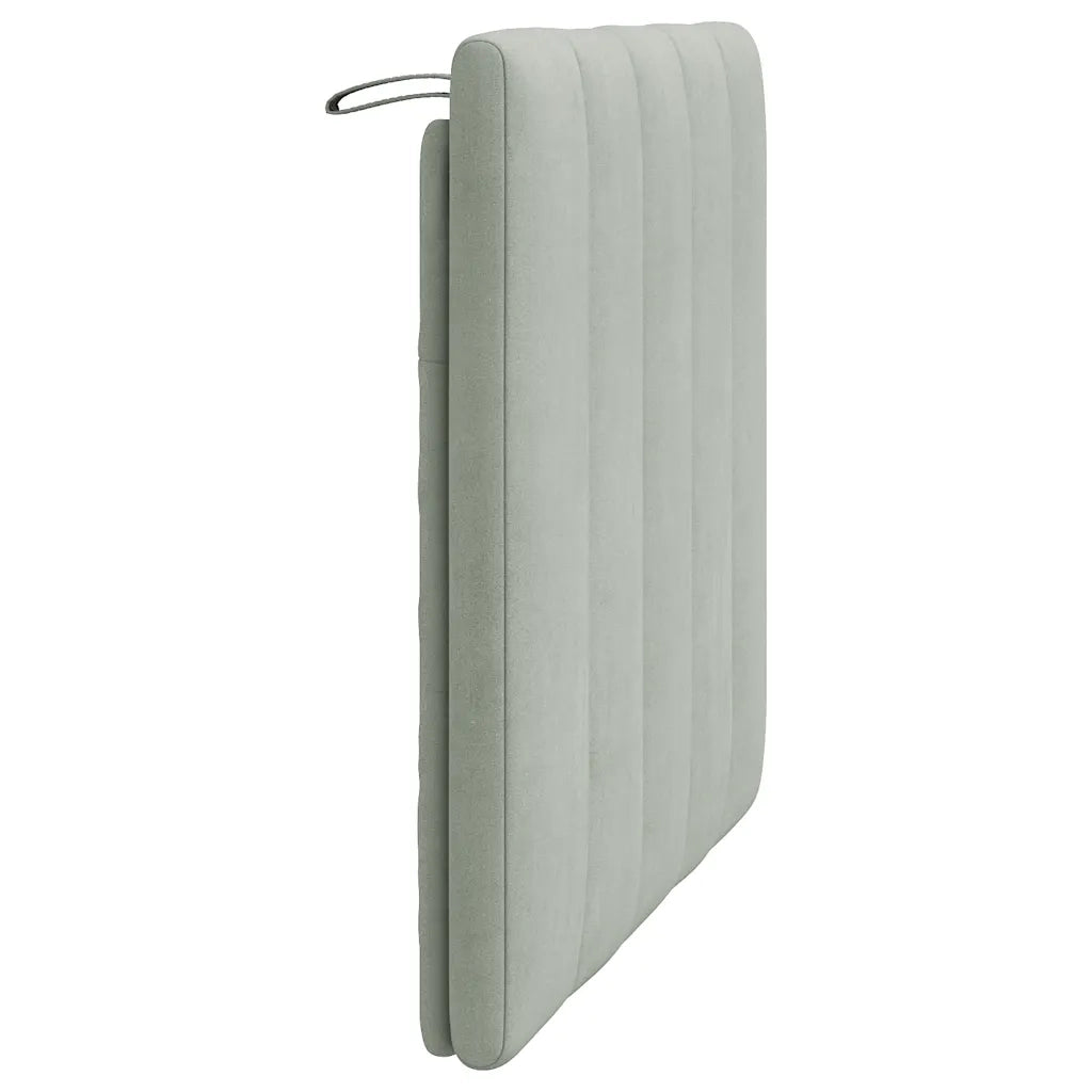 Cuscino Testiera Hanko Grigio Chiaro 90 cm in Velluto CFW6634825