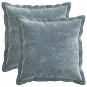 Federa 2 pcs HOUTEN Azzurro 40 x 40 cm Tessuto Chenille 916852