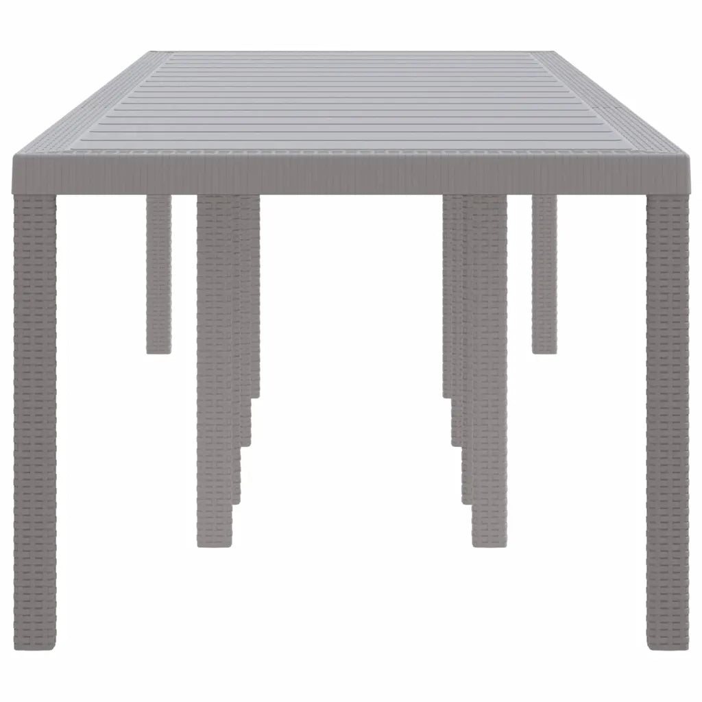 Tavolo da Giardino Grigio chiaro 300 x 100 x 73 cm polyrattan