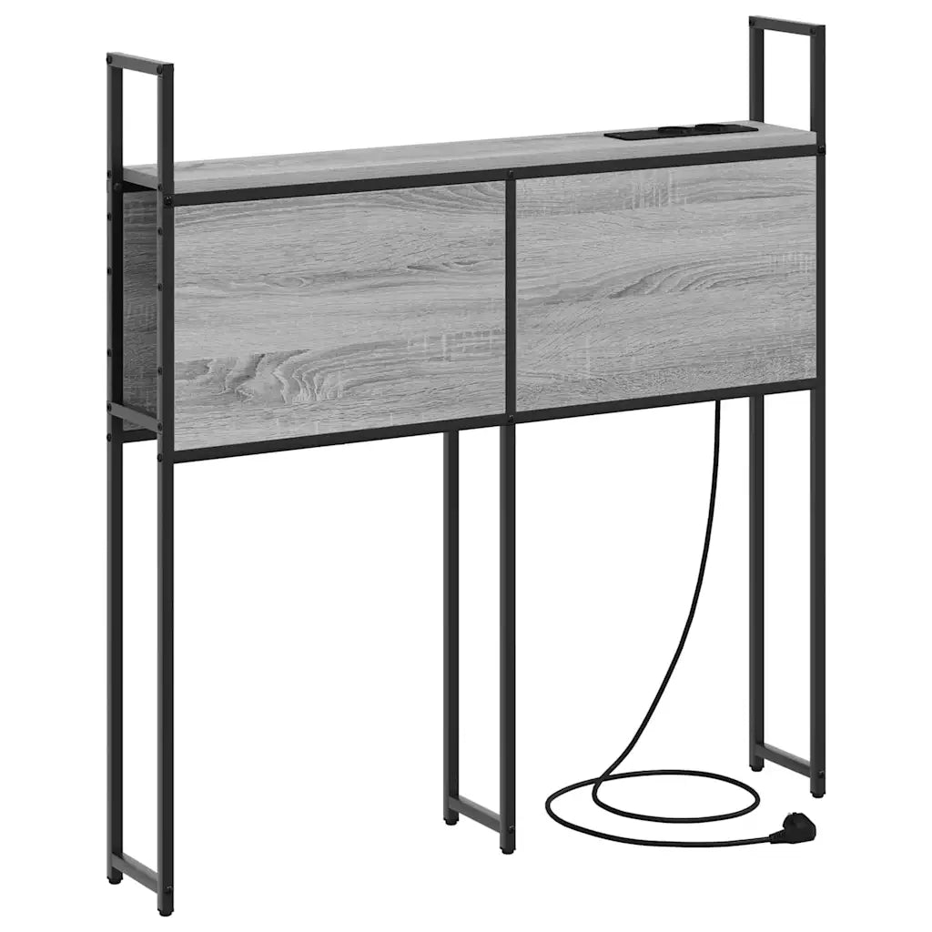 vidaXL Testata contenitore Grigio sonoma 90 cm Legno multistrato