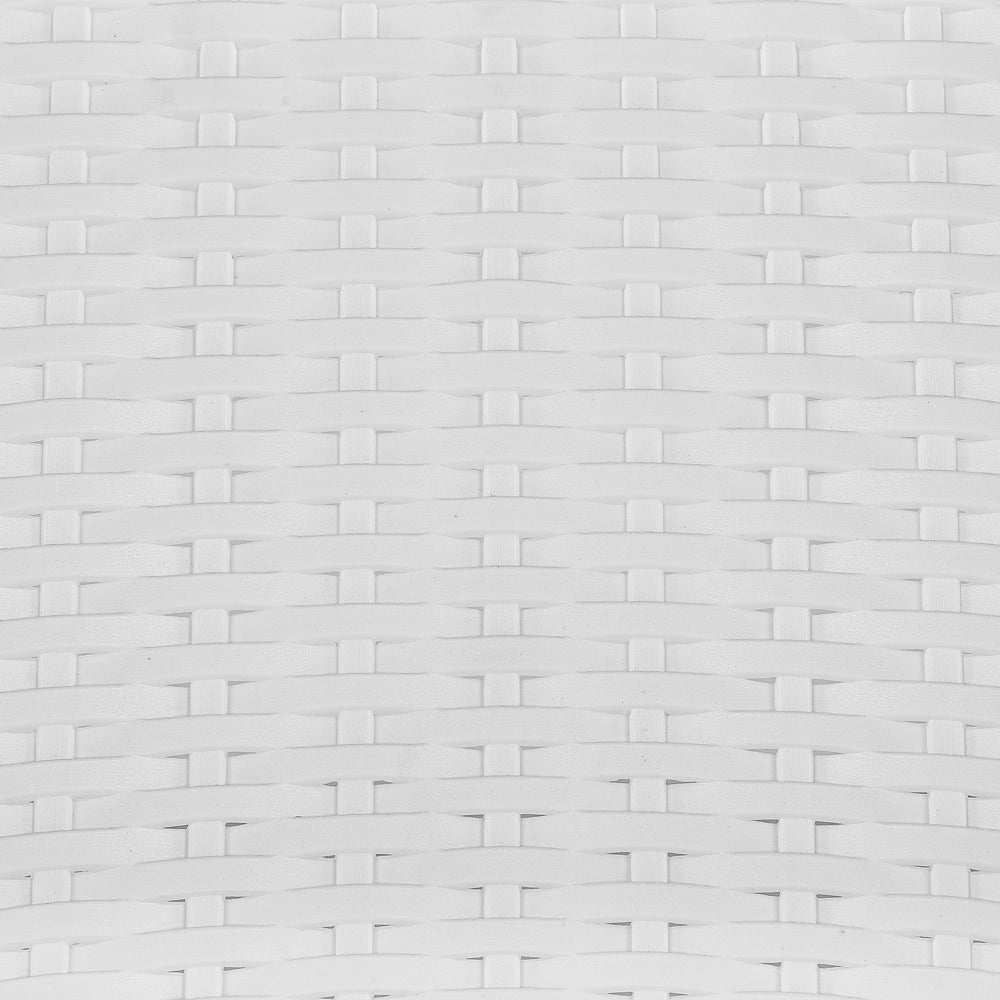 Set di 2 sedie da pranzo da giardino bianche in materiale sintetico impilabili per esterno minimalista