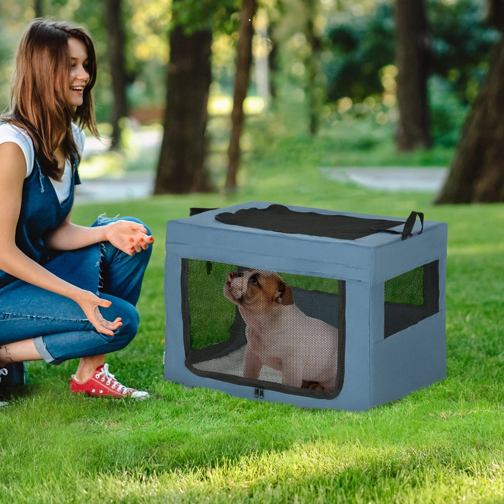 Borsa da trasporto pieghevole per animali domestici ¨C Minimal ¨C Blu Nero 69x51x51 cm