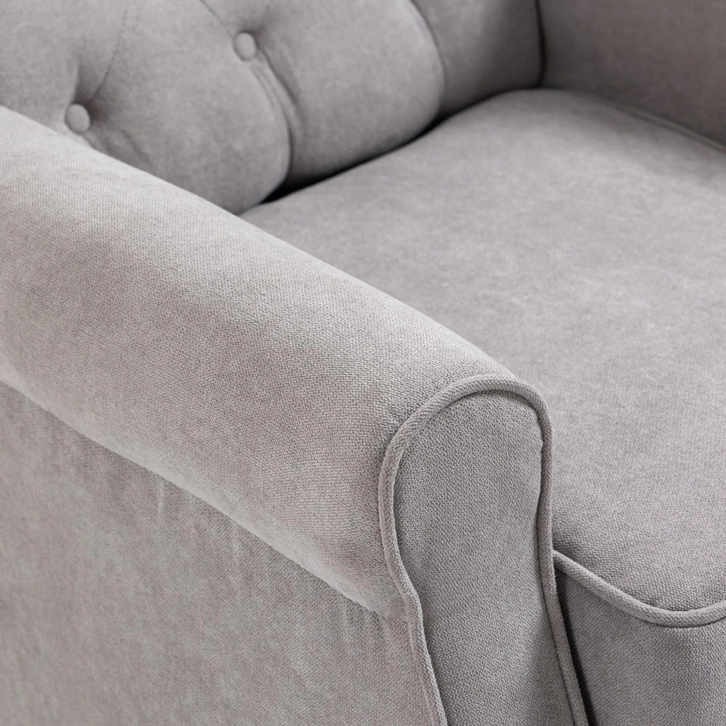 POLTRONA con schienale alto 74x86x102 cm in poliestere grigio