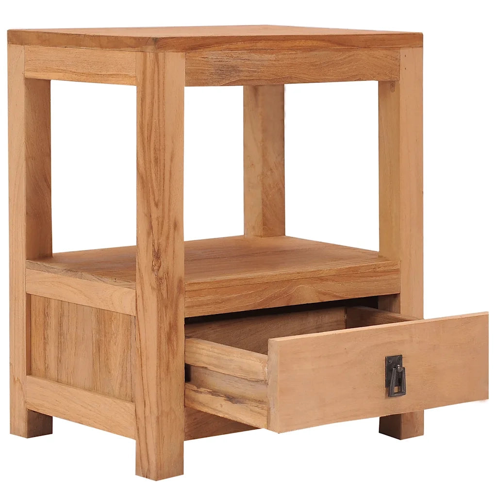 Comodino | Armadio da Notte | Mobiletto da notte 40x30x50 cm in Legno Massello di Teak