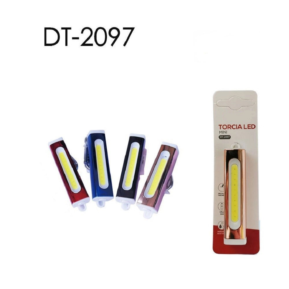 Trade Shop - Mini Torcia Led Cob In Alluminio Portachiavi Tascabile Ip20 Vari Colori Dt-2097 -