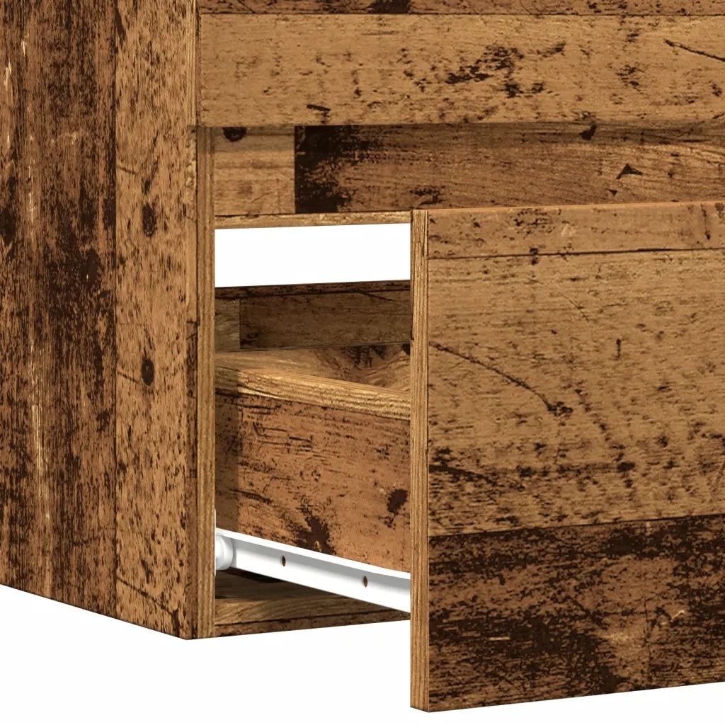 Mobile Pensile da Bagno Legno Antico 80x38,5x45cm in Truciolato