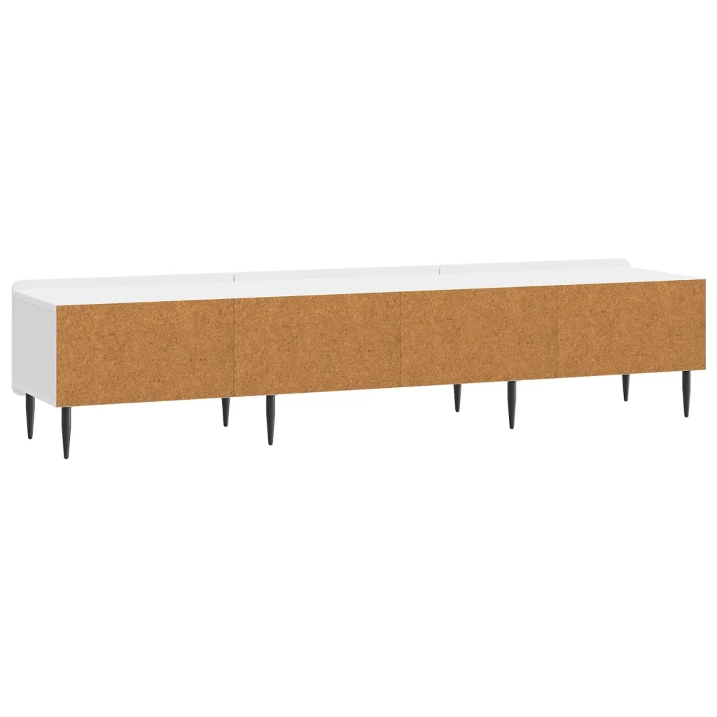 Mobile TV Bianco Lucido 147 x 34,5 x 32 cm Legno ingegnerizzato 894479