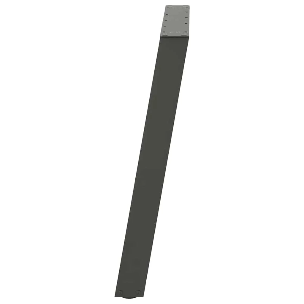 Set di 2 gambe per tavolo da pranzo a forma di U 70 x 72-73 cm con piedini regolabili design moderno in acciaio antracite 02_0057074