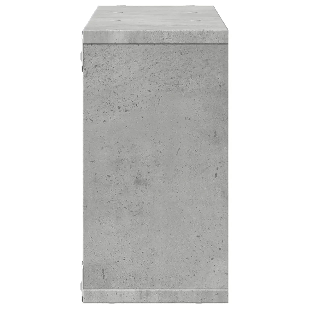 vidaXL Mobile a Parete 100x16x30cm Grigio Cemento in Legno Multistrato