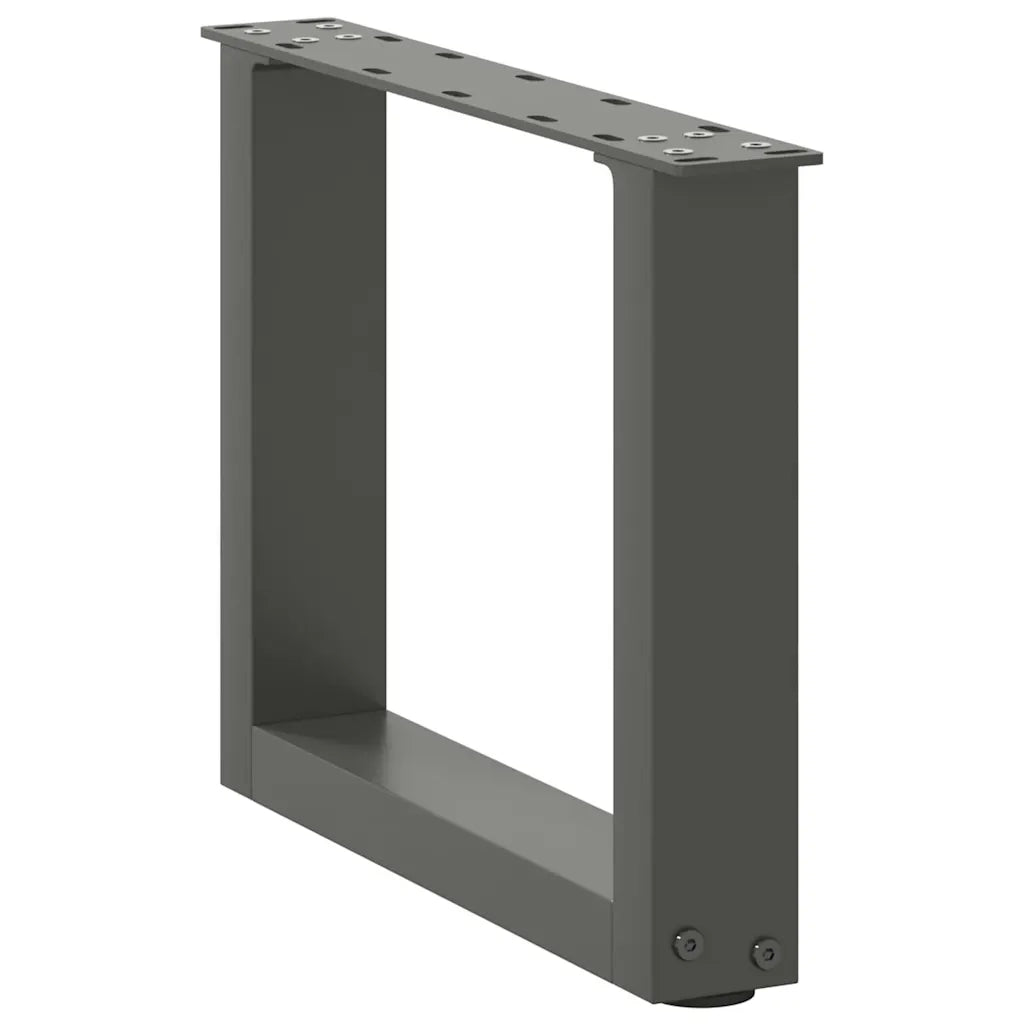 Gambe per Tavolino da Caffè a Forma di U 2 pz Antracite 40x(30-31) cm Acciaio 4013134