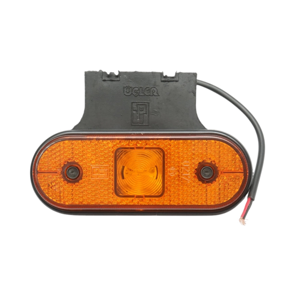 Luce di posizione laterale ovale a LED 24V gialla con supporto 118x46x19mm Breckner Germany