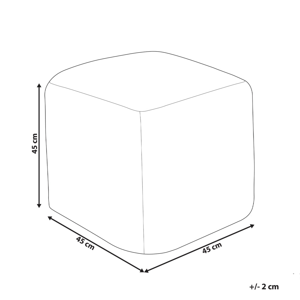 Cuscino da pavimento in cotone quadrato beige 45 x 45 cm soggiorno salotto