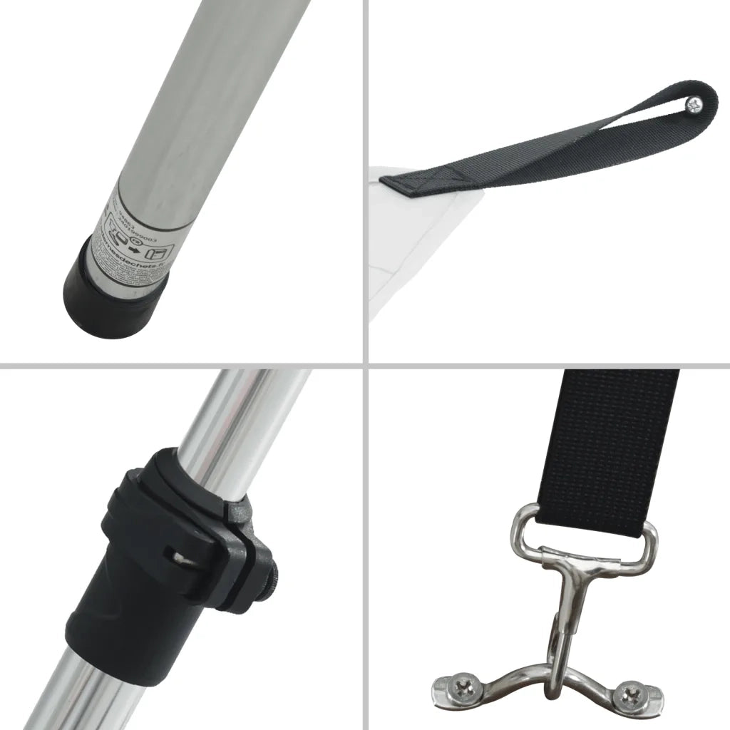Set Estensione Tendalino a T-Parasole marino Bianco 174x205x(115-194) cm