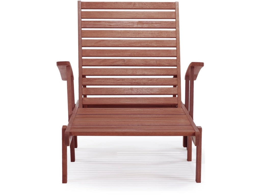 Lettino pieghevole in legno esotico TOKYO  - Mogano -Marrone mogano