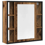Mobile da Bagno | Armadio da bagno con Specchio Legno Antico 60x16x60cm Truciolato