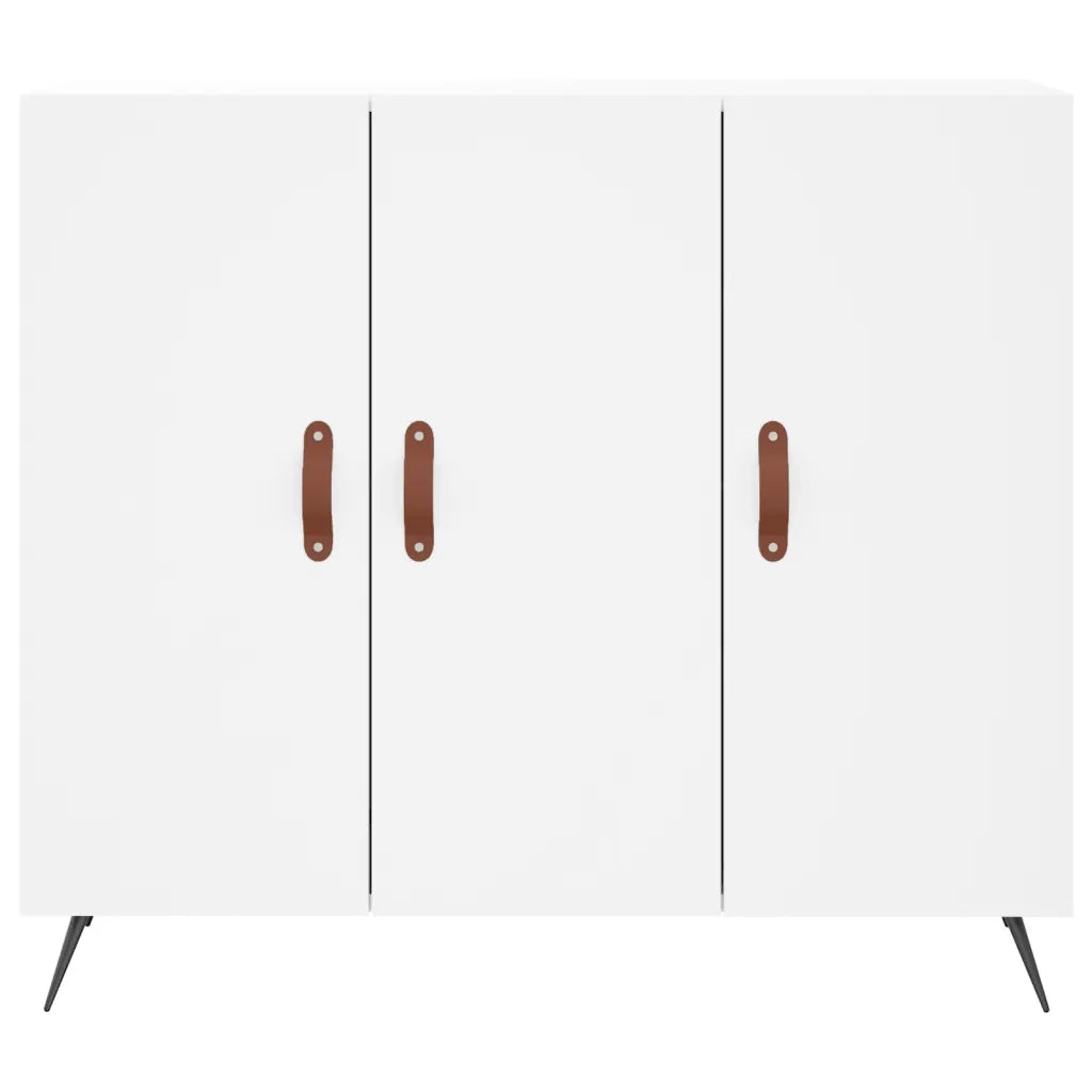 Credenza-Buffet-Armadio da cucina Bianca 90x34x80 cm in Legno Multistrato 927135