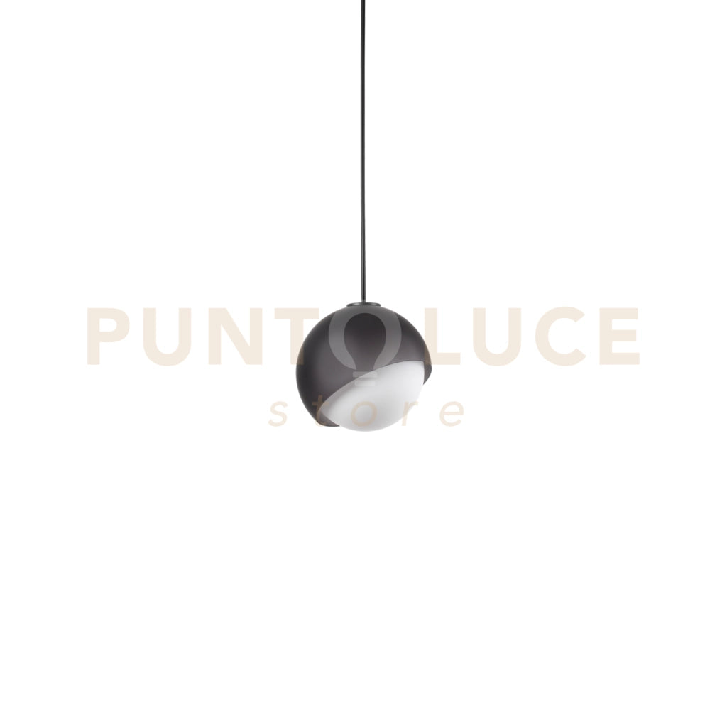 BLOOM LAMPADARIO A SOSPENSIONE 1 LUCE ATTACCO E27 LAMPADINA INCLUSA L.17CM NERO