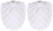 Set di punte per spazzola WC da 2 pezzi - Sostenibile - Spazzola WC rotonda - Adatta per maniglie di spazzola - Materiale plastico - 8x9,5cm - Spazzola WC