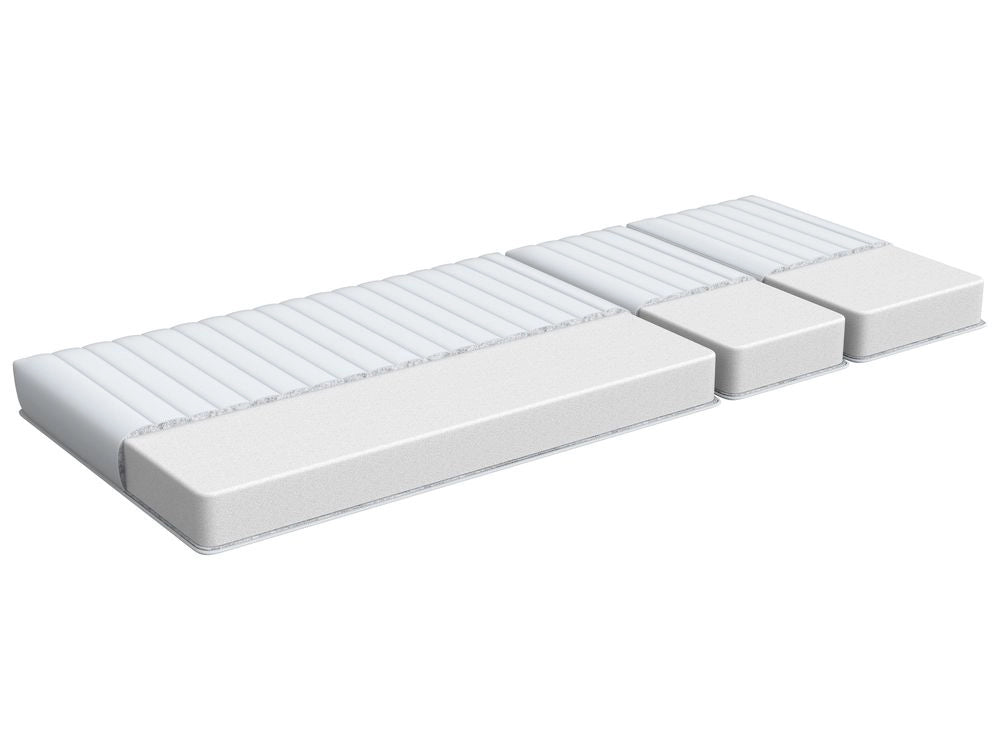 Materasso in schiuma per letto allungabile Bianco 90 x 130/160/200 cm Schiuma PU a media compattezza per bambini Sfoderabile