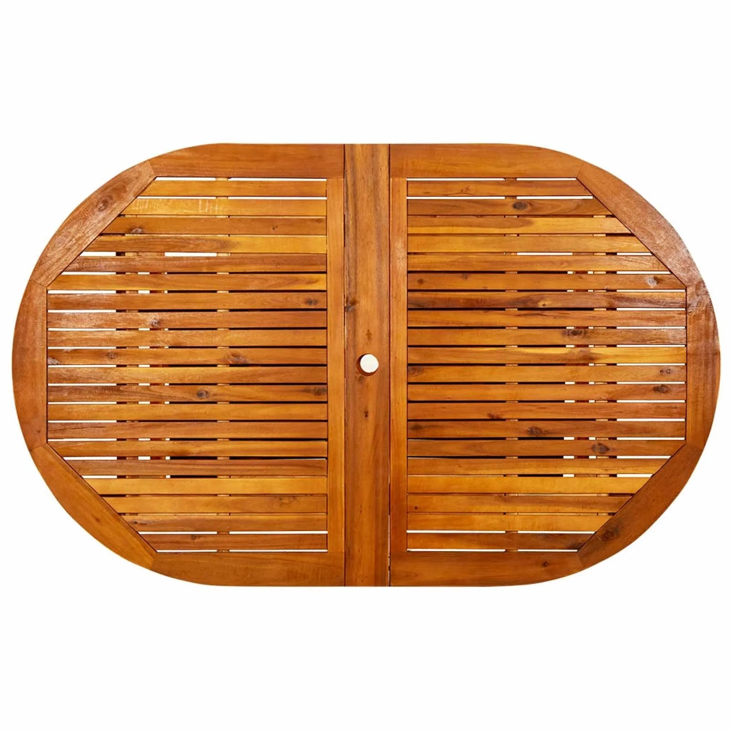 Set da pranzo da giardino 7 pezzi Naturale 3434489
